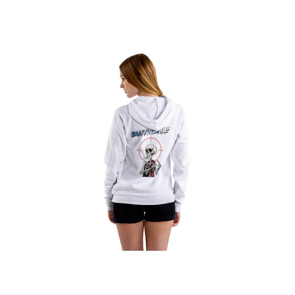 Graffiti Skull Hoodie - Retro Skeleton Graphic Pullover
