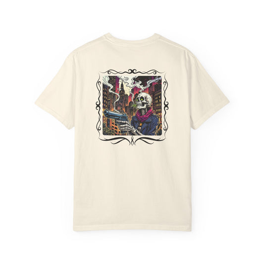 Comfort Colors Chained Skulls Shooter Graphic Tee - Urban Streetwear