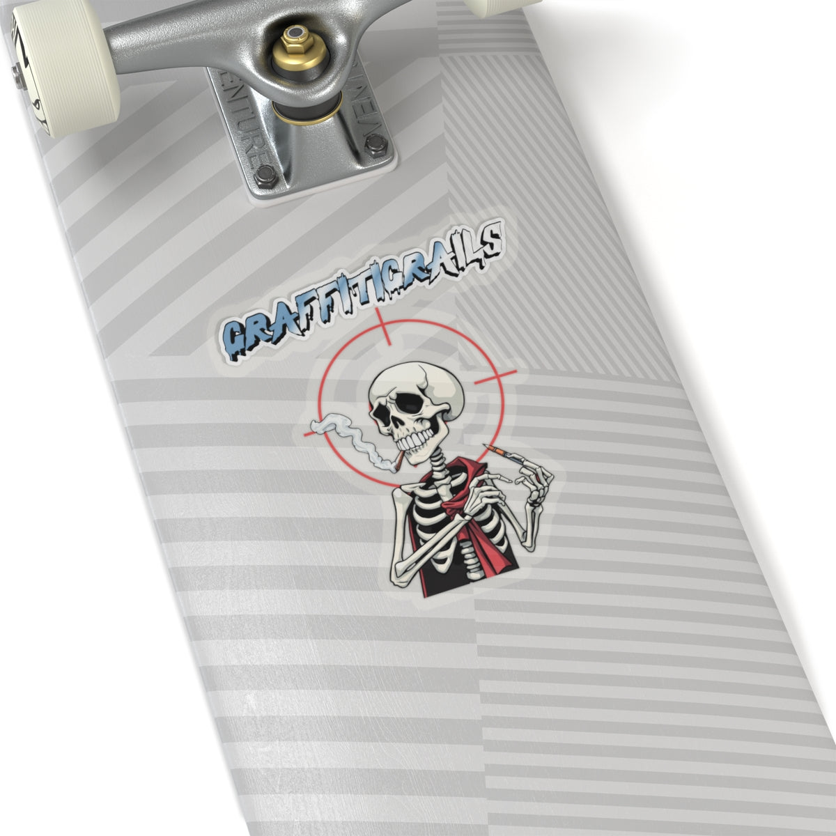 Graffiti Skull Sticker - Kiss-Cut Decal for Laptops & Skateboards