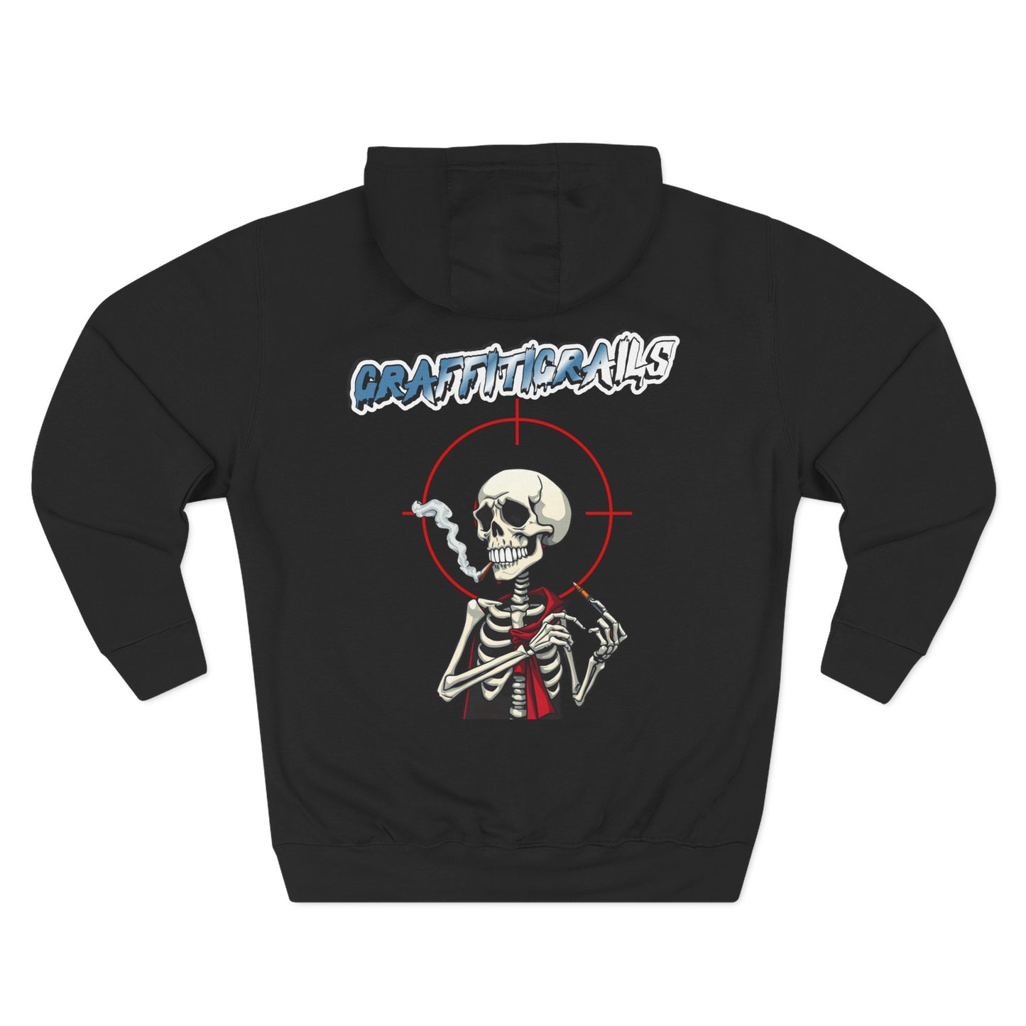 Graffiti Skull Hoodie - Retro Skeleton Graphic Pullover