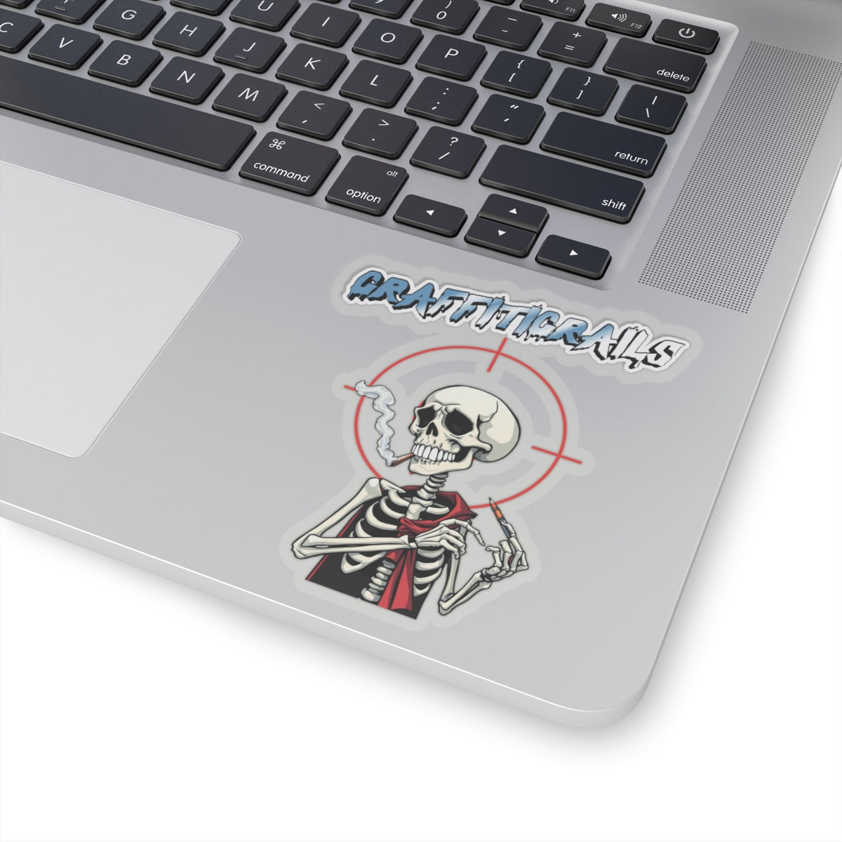 Graffiti Skull Sticker - Kiss-Cut Decal for Laptops & Skateboards
