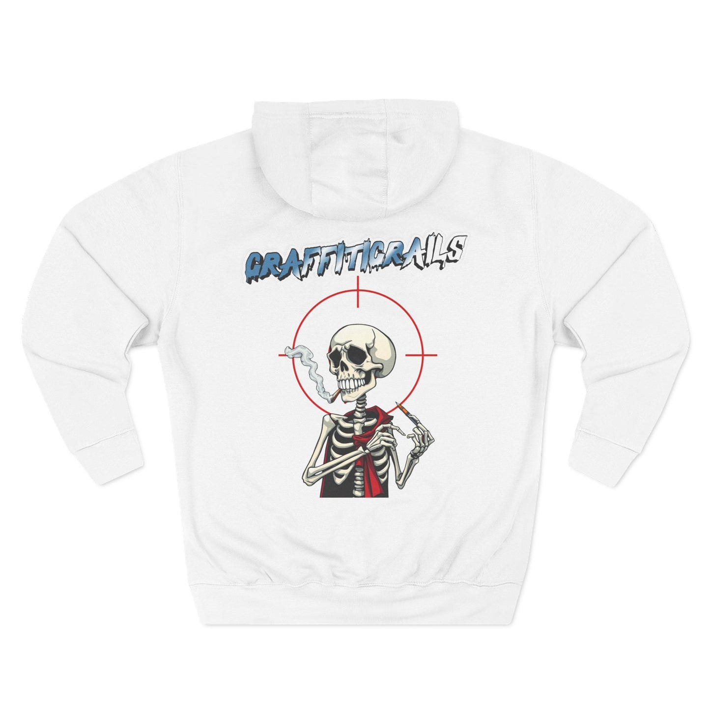 Graffiti Skull Hoodie - Retro Skeleton Graphic Pullover
